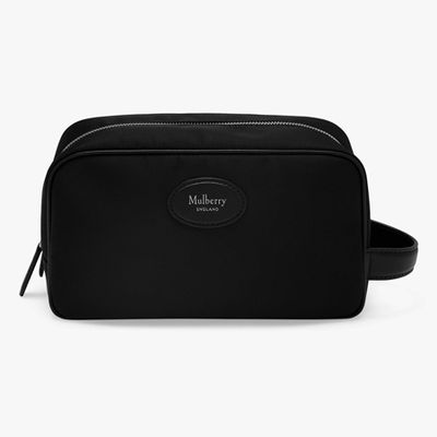 Nylon & Smooth Calf Leather Wash Case from Mulberry