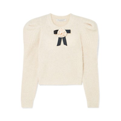 Bow-Embellished Knitted Sweater from Philosophy Di Lorenzo Serafini