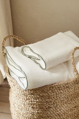 Cotton Towel With Overlock from Zara