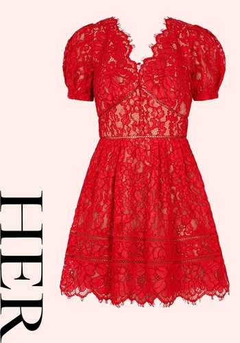 Guipure Lace Mini Dress from Self-Portrait 