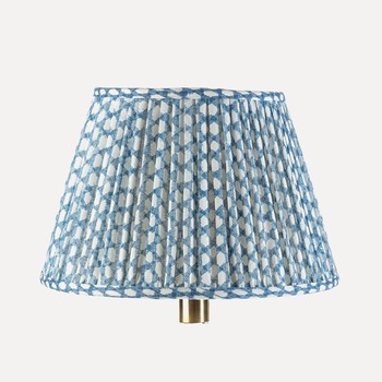 Lampshade In Blue Wicker from Fermoie