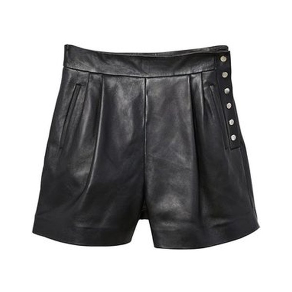 High-Waist Leather Shorts from Mango