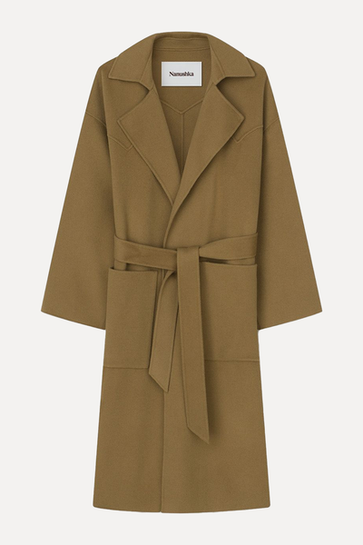 Alamo Wool Silk Blend Robe Coat