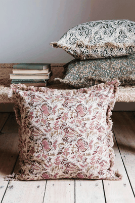 Cream And Rose Floral Printed Cushion, £35 | Graham And Green