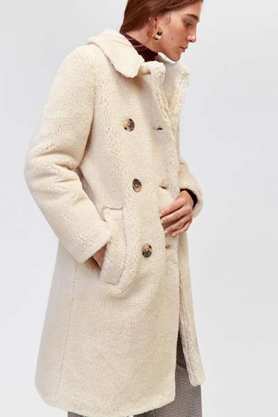 Long Teddy Bear Coat from Warehouse