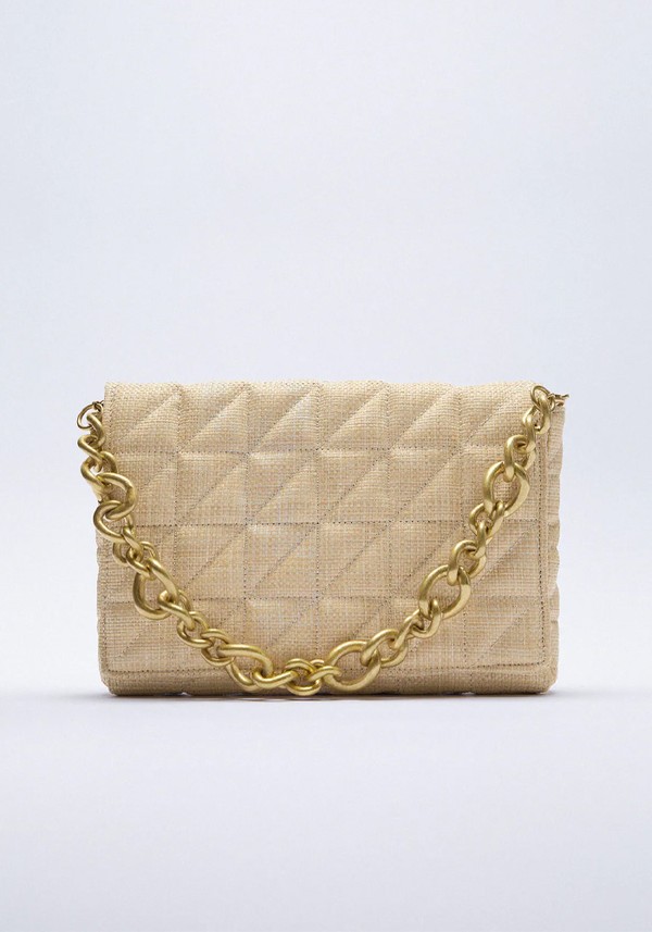 Quilted Shoulder Bag With Chain from Zara