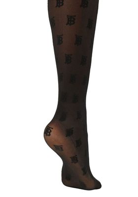 Monogram Motif Seamed Tights from Burberry