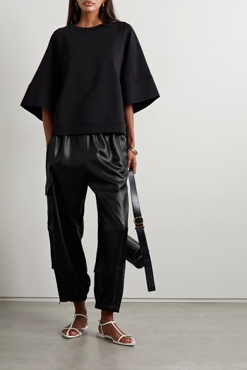 Celia Wilt Draped Satin Tapered Track Pants, £410 | Tibi