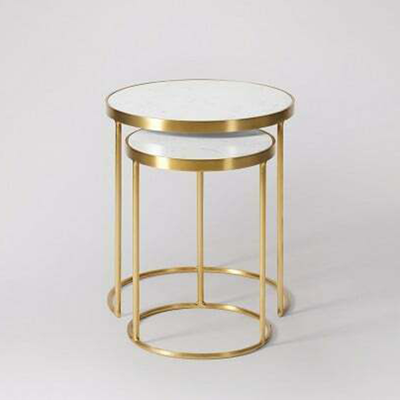 Seymour Marble And Brass Nesting Tables