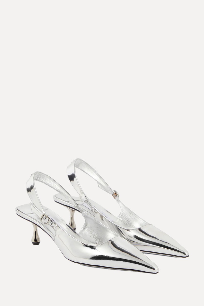 Amel Metallic Leather Slingback Pumps from Jimmy Choo