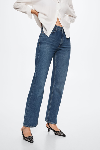 High-Rise Straight Jeans