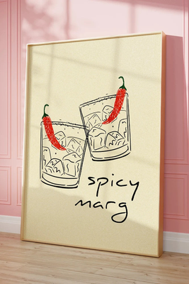Spicy Marg Art Print Poster, £10 | Sleepy Disco Designs