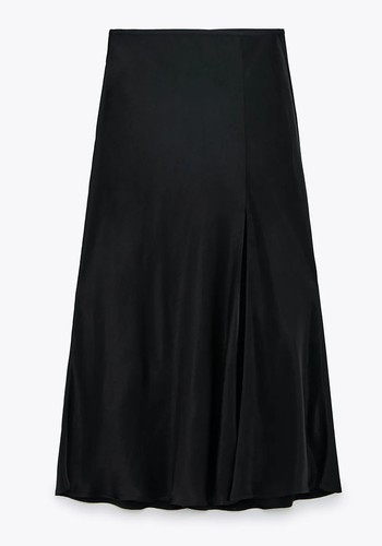 Satin-Finish Midi Skirt from Zara