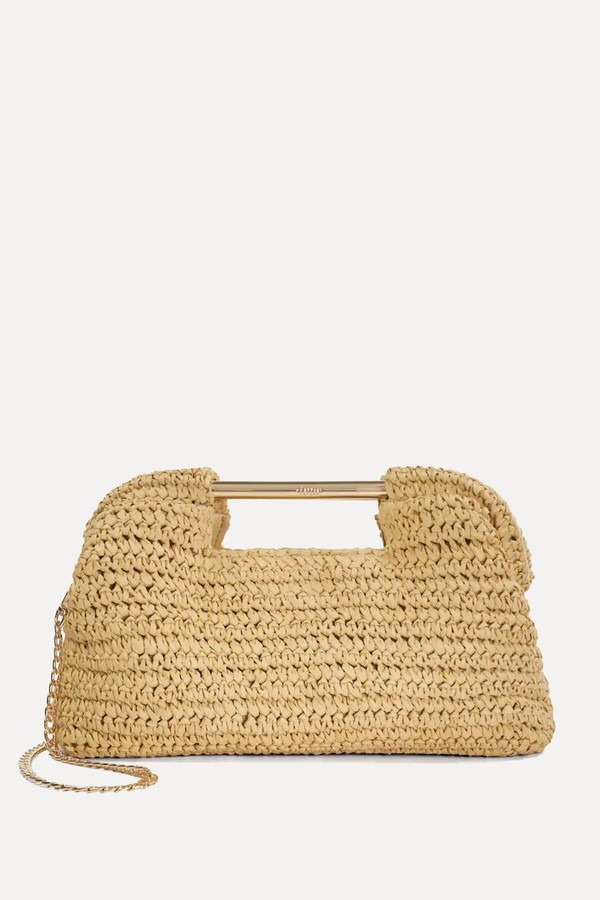 Elsabeth  Raffia Clutch Bag