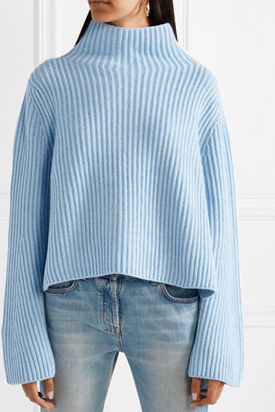 Ribbed Cashmere & Wool Blend Turtleneck Sweater from Stella McCartney