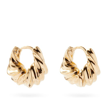 Twisted Mini 14kt Gold-Vermeil Hoop Earrings from Otiumberg