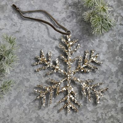 Glitter Snowflake Christmas Decoration from The White Company