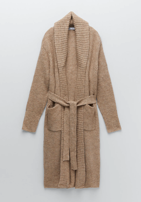 Limited Edition Wool Blend Knit Coat from Zara