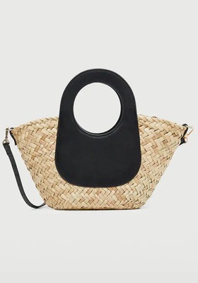 Double Strap Mini Basket Bag from Mango