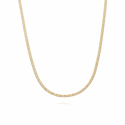 Long Flat Snake Chain Necklace from Daisy Jewellery