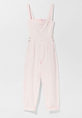 Cotton Jumpsuit With Cut-Out Detail & Straps from Bershka