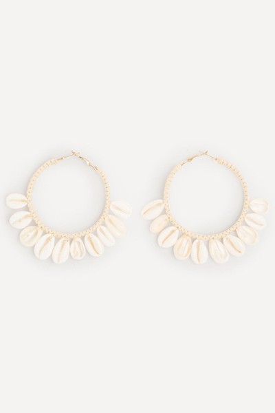 Shell Raffia Earrings from Oysho