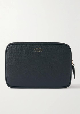 Panama Cross-Grain Leather Wash Bag from Smythson