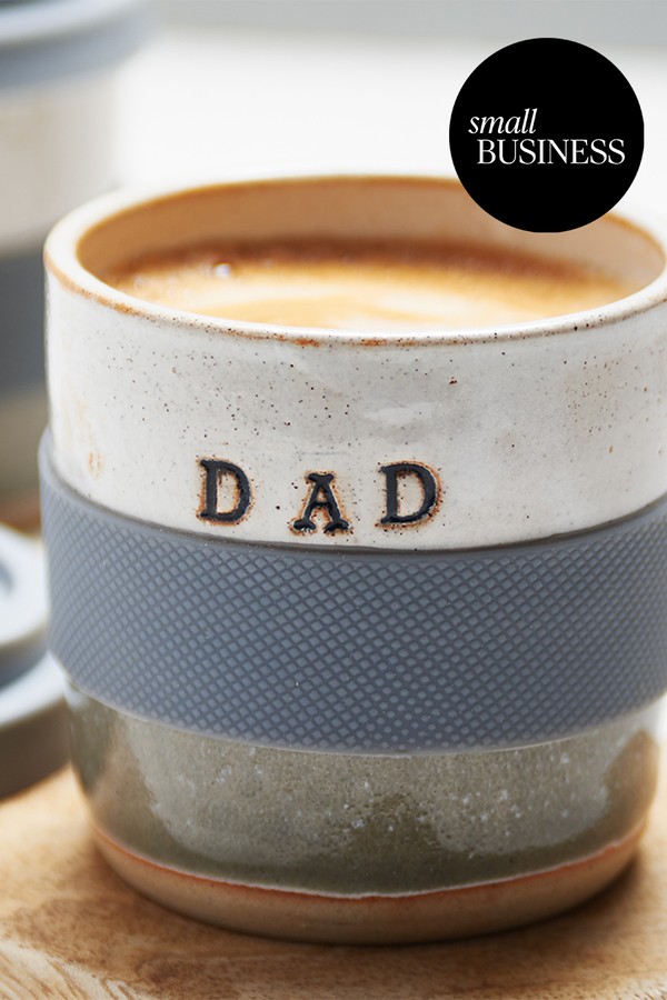 Personalised Short Ceramic Travel Mug from Libby Ballard