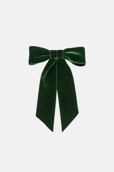 Wide Velvet Bow Barrette from Jennifer Behr