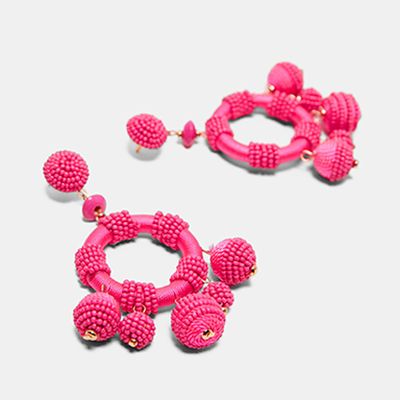 Beaded Circular Earrings from Zara