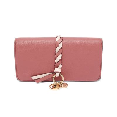 Alphabet Grained-Leather Continental Wallet from Chloé
