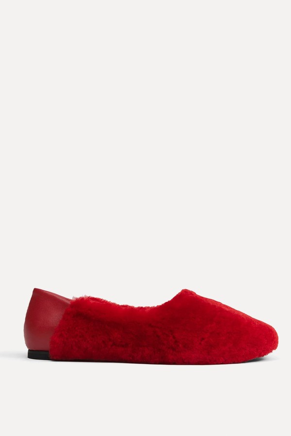 Shearling Ballet Flats from Manu Atelier