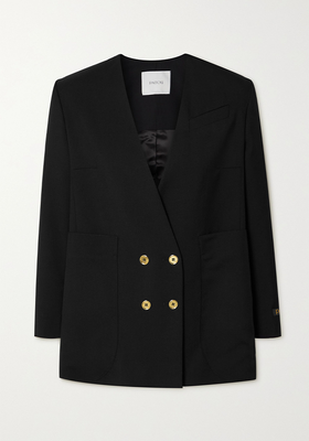 Double-Breasted Wool-Twill Blazer from Patou