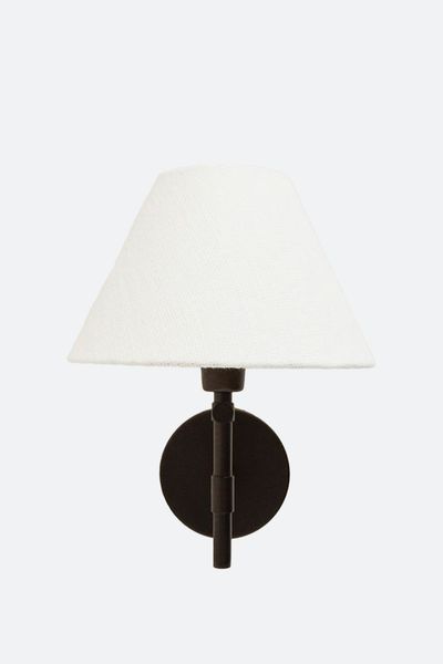 Wall Lamp With Linen Lampshade