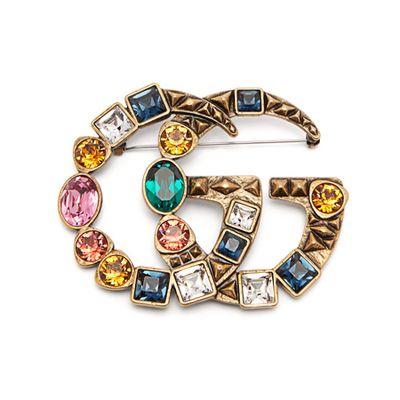 GG Crystal-Embellished Brooch from Gucci
