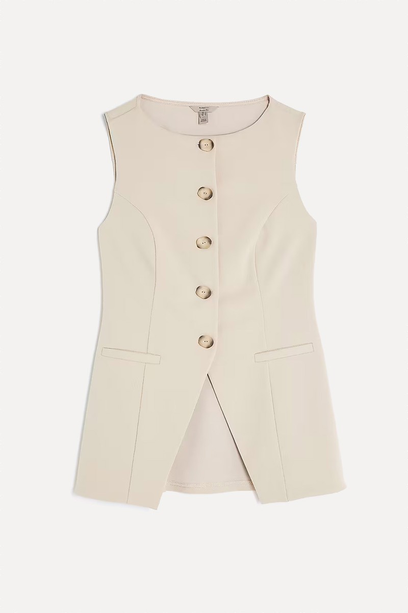 Sleeveless Boat Neck Waistcoat from RIVER ISLAND