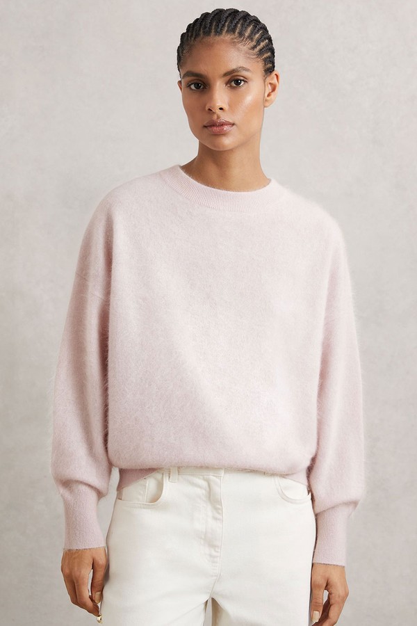Brushed Cashmere Crew Neck Jumper from Reiss 