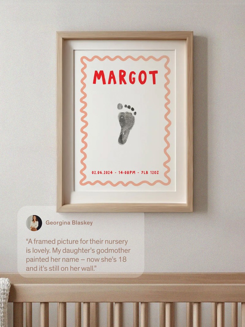 Personalised Nursery Decor Handprint Kit from PaperAndWool1