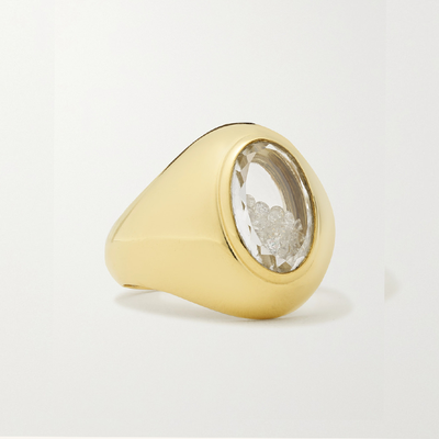 Dedinho Sapphire Crystal & Diamond Signet Ring from Moritz Glik