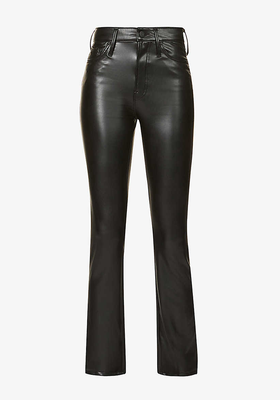 Insider High-Rise Faux-Leather Trousers from Mother