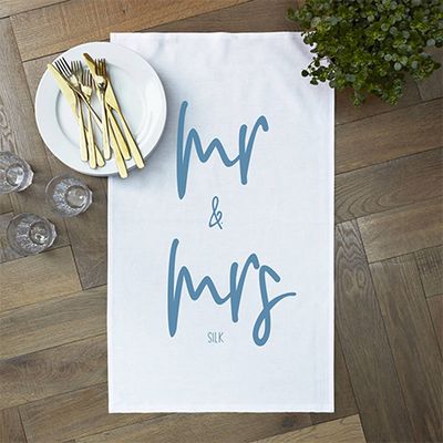 Personalised 'Mr And Mrs' Tea Towel from A Piece Of