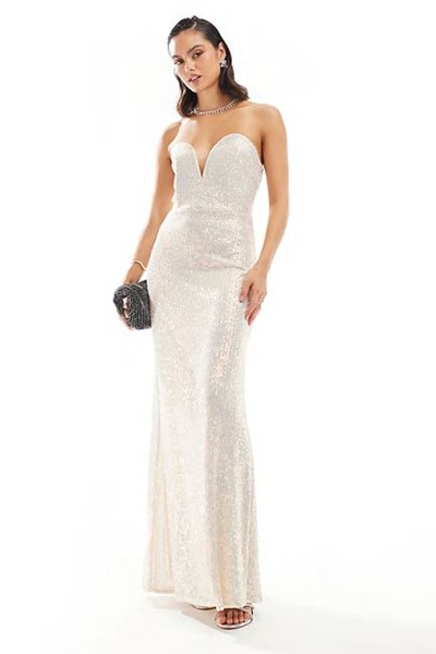 Sequin Strapless Maxi Dress from TFNC