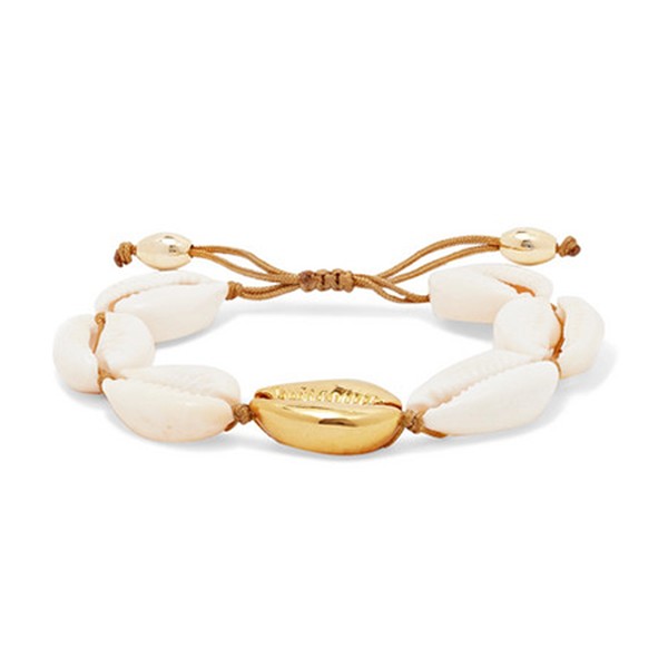 Large Puka Gold-Plated & Shell Bracelet from Tohum