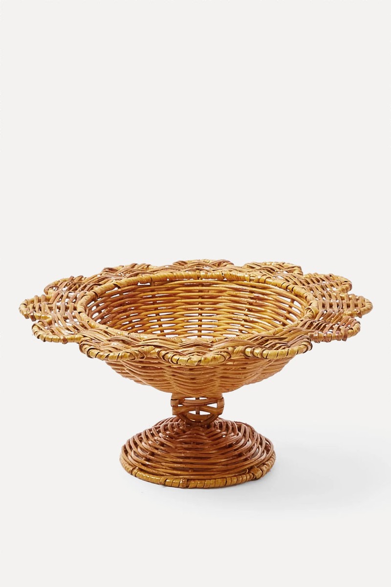 Small Luciana Rattan Scalloped Bowl from Mrs. Alice