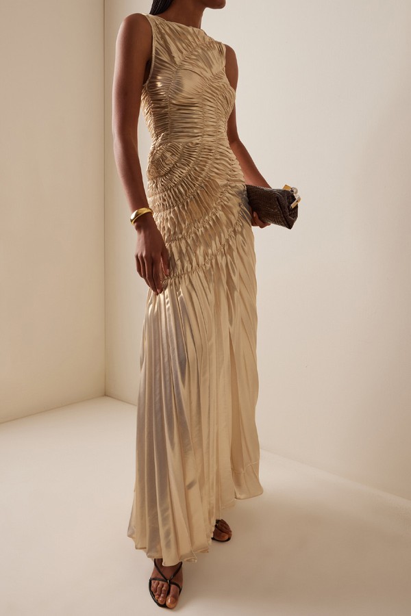 Fossil Lamé Maxi Dress from GEORGIA HARDINGE