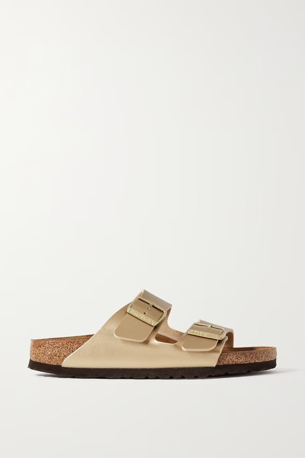 Arizona Metallic Leather Sandals from Birkenstock