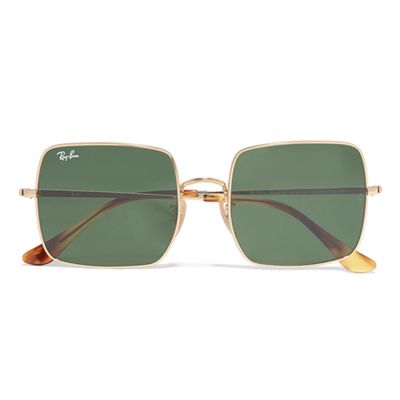 Square-Frame Gold-Tone Sunglasses from Ray-Ban