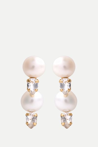 Faux Pearl Stud Earrings from SIMONE ROCHA