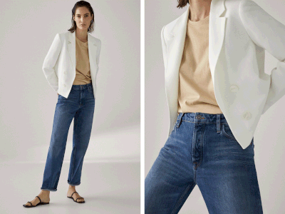 Croppped Buttoned Blazer from Massimo Dutti
