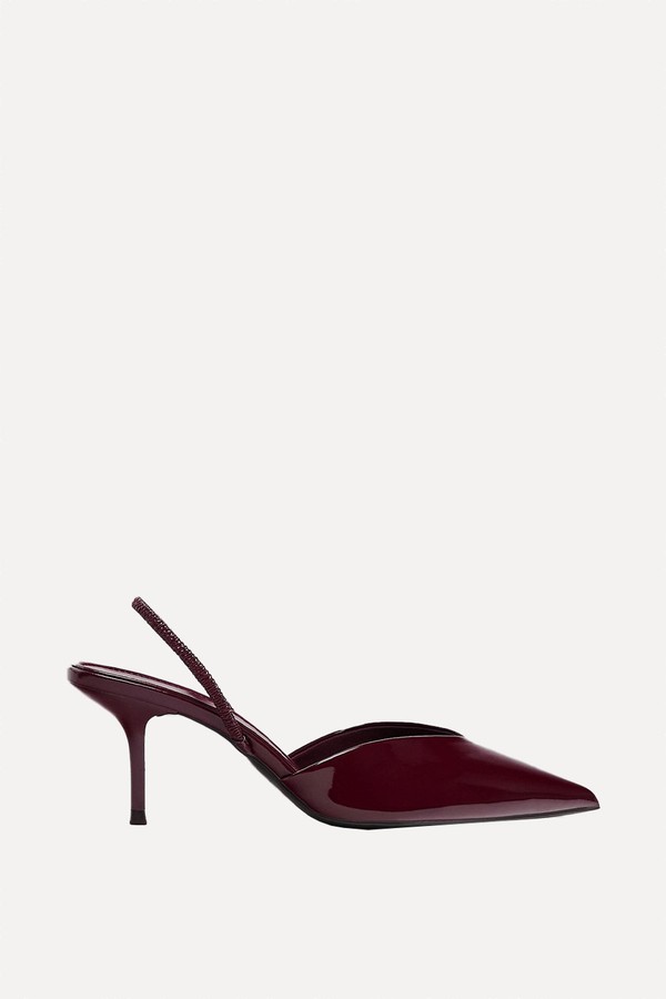 Patent-Effect Slingback Shoes from Zara